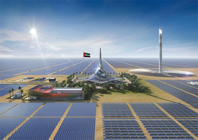Mohammed Bin Rashid Al Maktoum Solar Park front